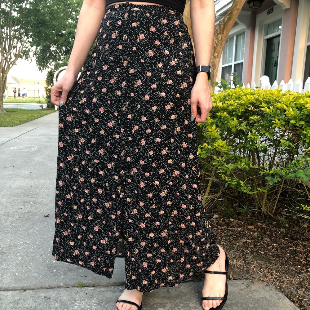 Floral button down maxi